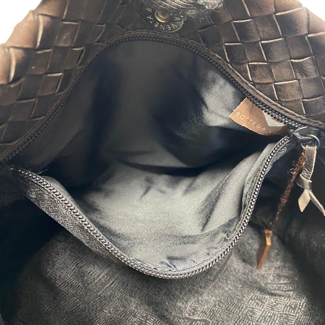 ボッテガヴェネタ ブラウン イントレチャート ワンショルダーバッグ