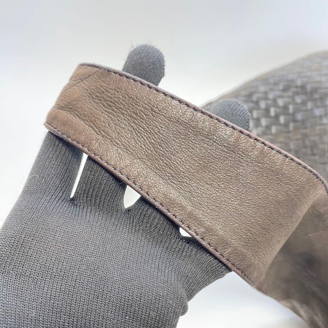 ボッテガヴェネタ ブラウン イントレチャート ワンショルダーバッグ