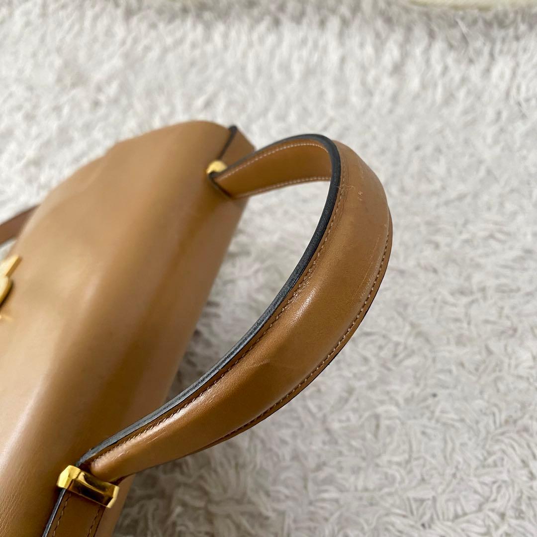 美品 Christian Dior ベージュ レザー 2WAY ショルダーバッグ