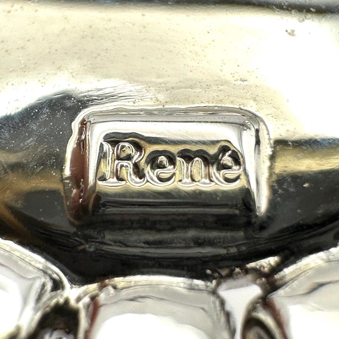 Rene ルネ ブローチ フェイクパール ビジュー シルバーカラー