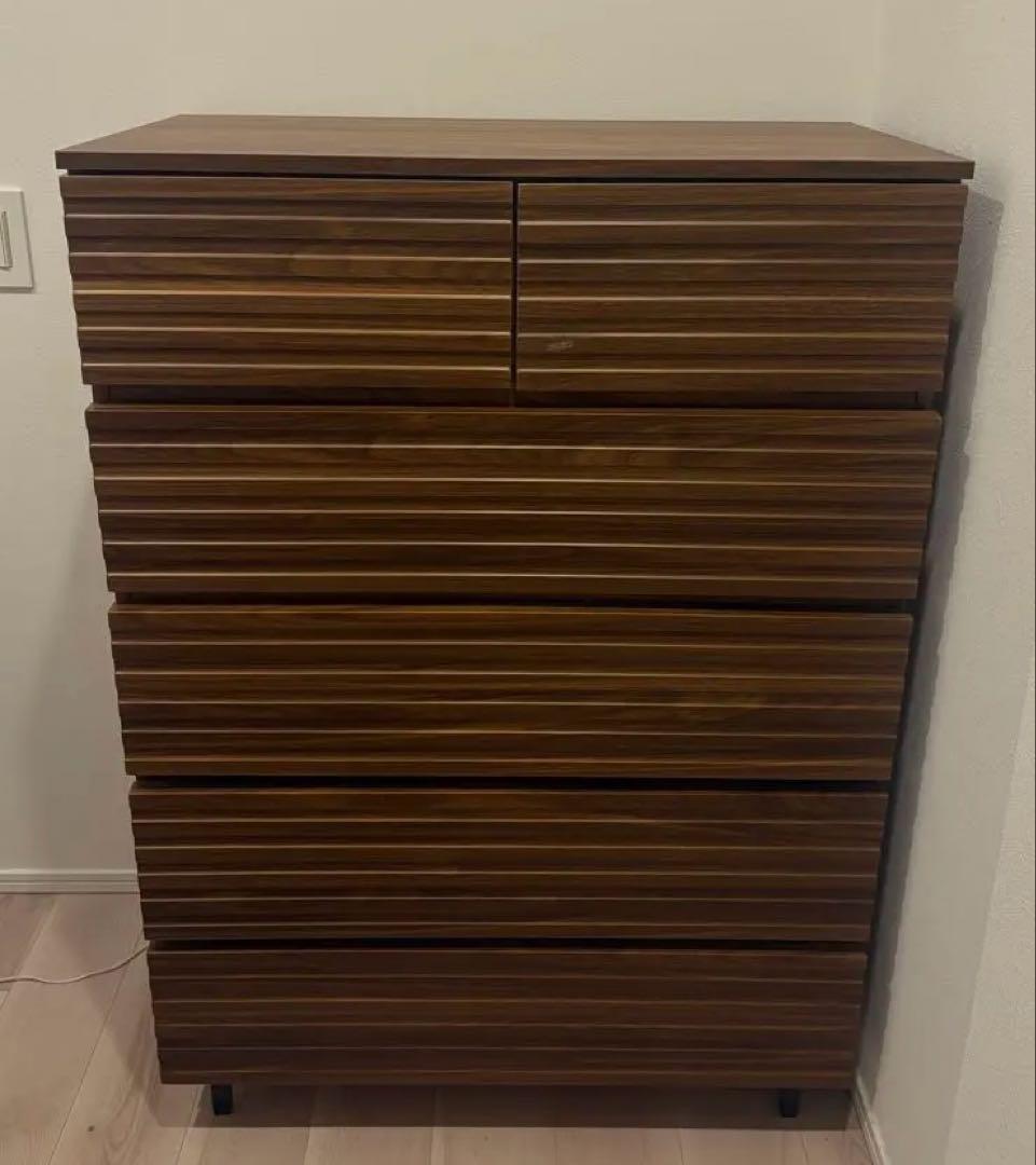 [LOWYA] ダークブラウン　チェストタンス　5段