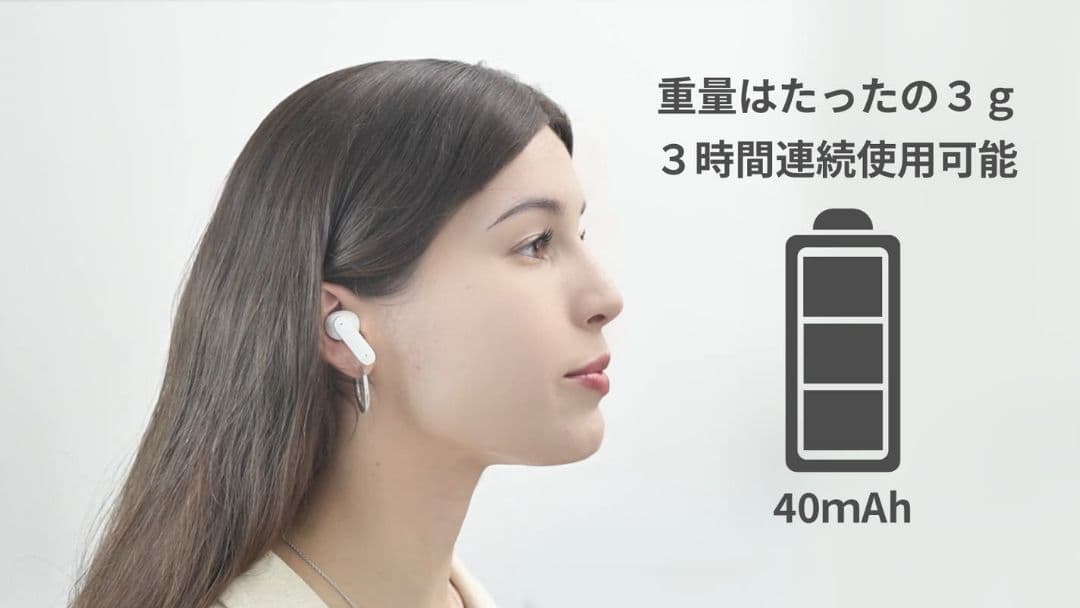 同時通訳ワイヤレスイヤホン　　　　Fineblue C10Ae　　ブラック