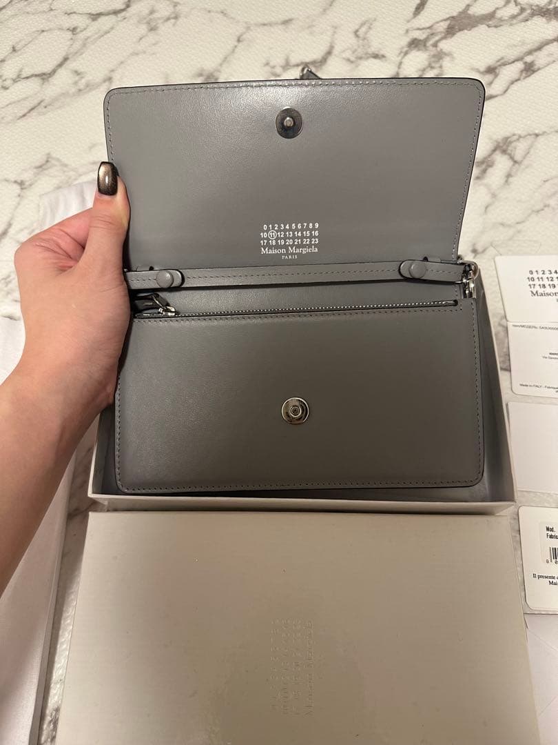 Maison Margiela シルバーグリッター クラッチバッグ