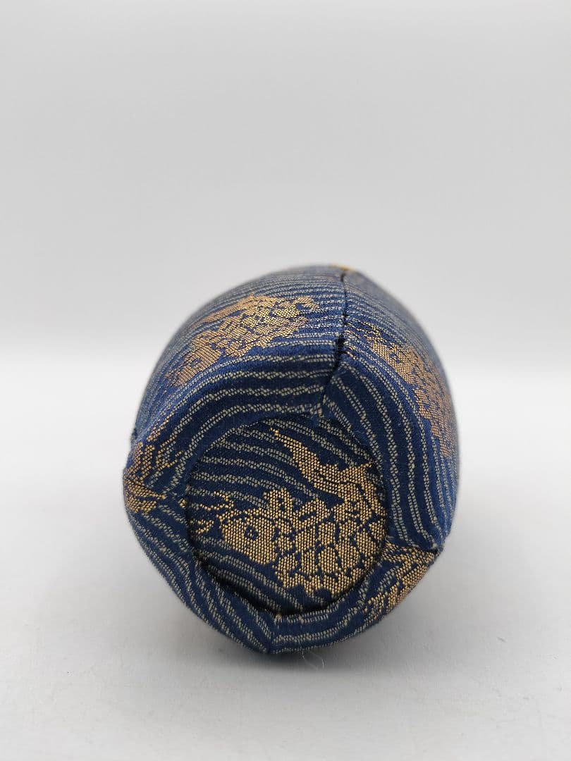 c668 茶入 高取耳付 荒磯金襴 笹蔓緞子 鬼丸雪山 木箱 茶道具 古物