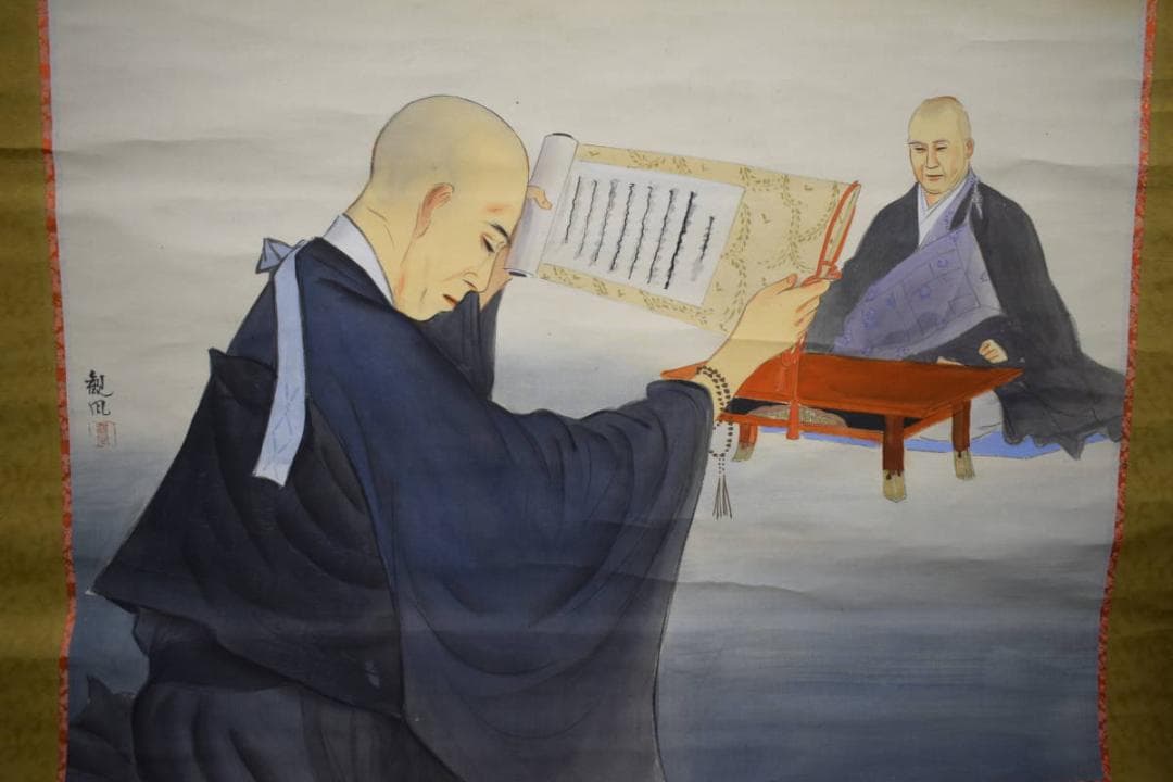 真作/観風/親鸞聖人/人物図/大幅/布袋屋掛軸HK-65