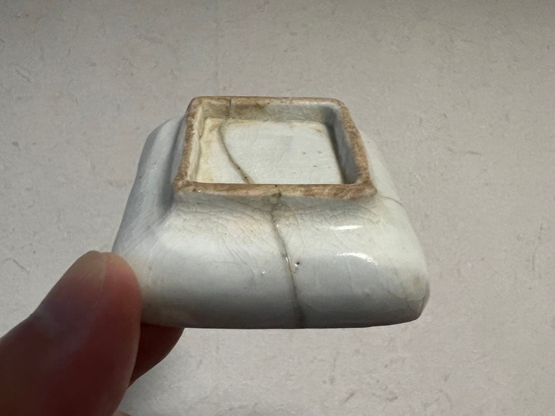 江戸時代 染付紅皿 出羽 古伊万里 山水文様 豆皿 小皿 骨董 古美術