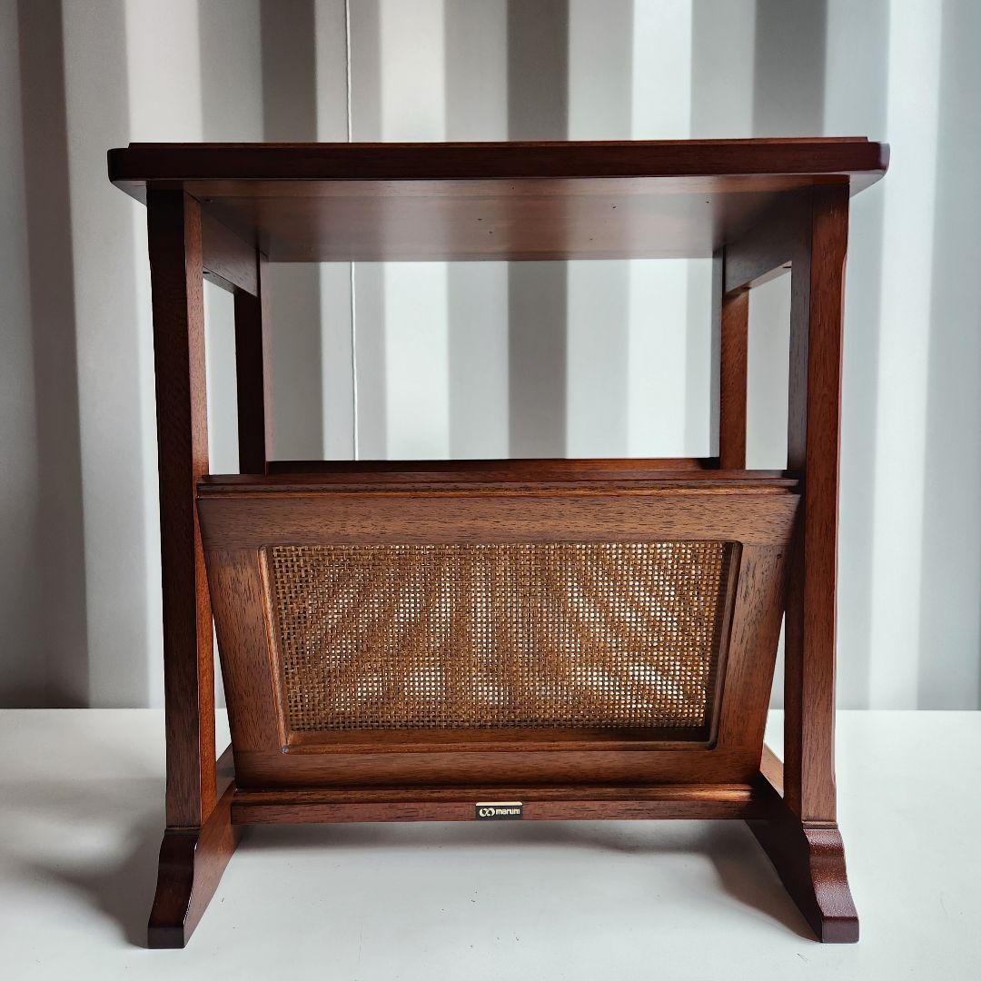 極美品　maruni　マルニ木工　地中海　マガジンラック　サイドテーブル
