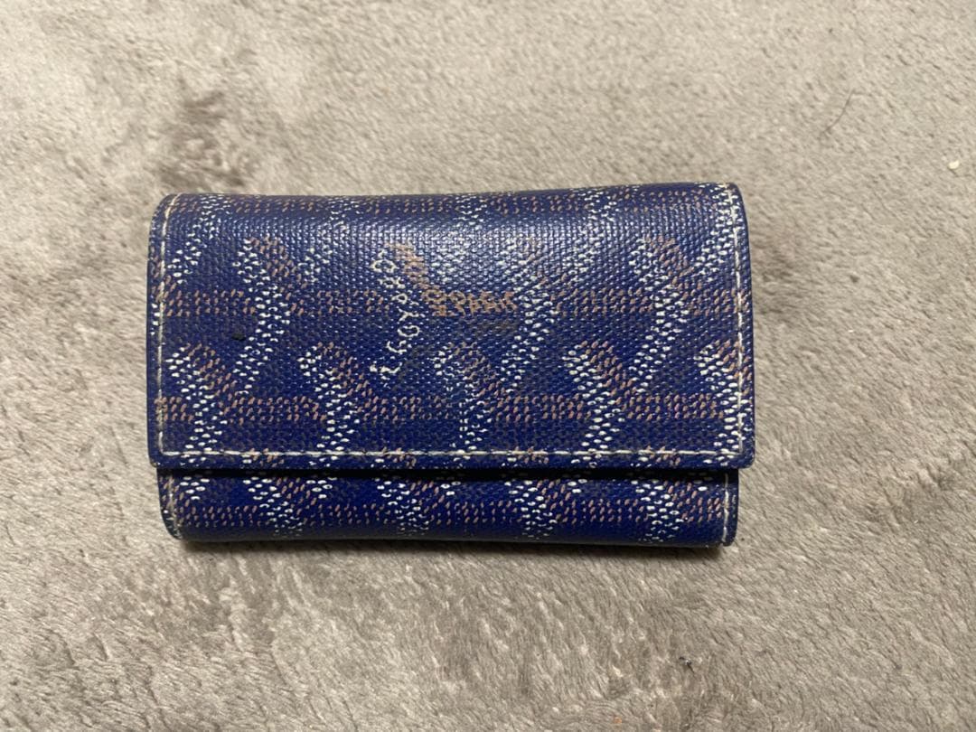 GOYARD ゴヤール 6連キーケース　ヘリボーン　ネイビー x ブルー