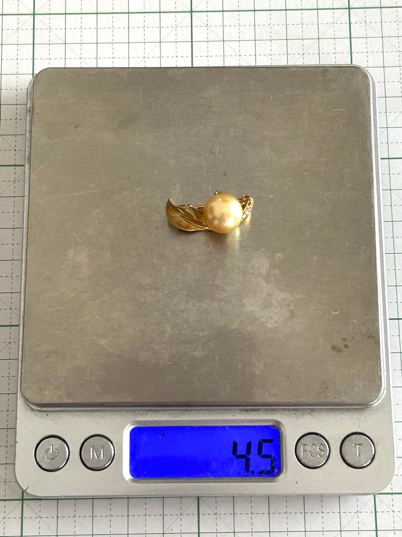 南洋真珠　ブローチ　K18 ダイヤモンド　ゴールド