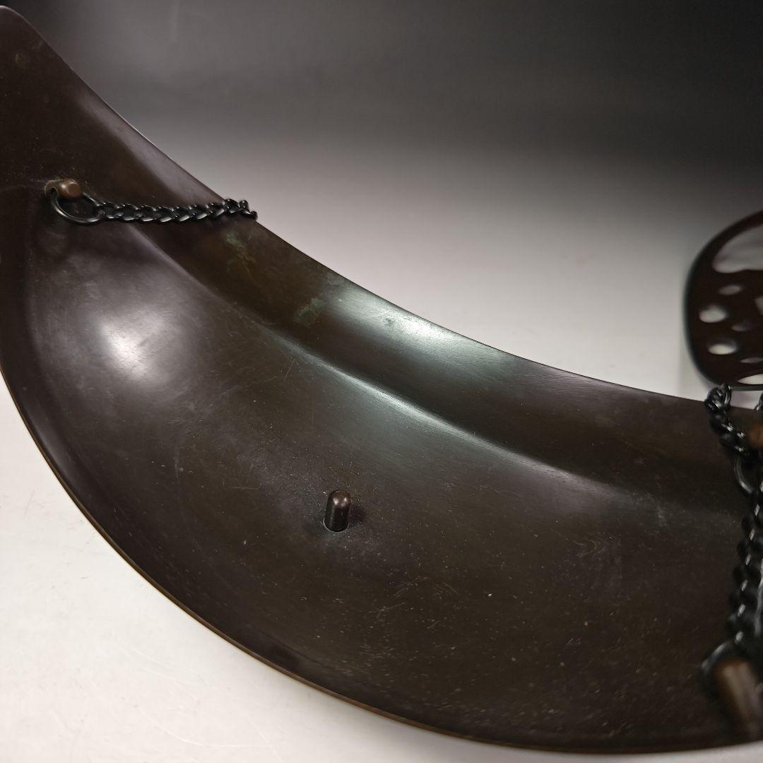 イ724 花入『釜屋　二代　藤井喜左衛門』『砂張銅　釣舟　共箱』花器　花瓶茶道具