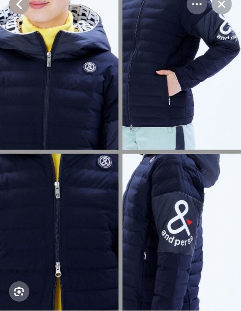 美品　未使用に近い　and per se キルティングジャケット M パーカー