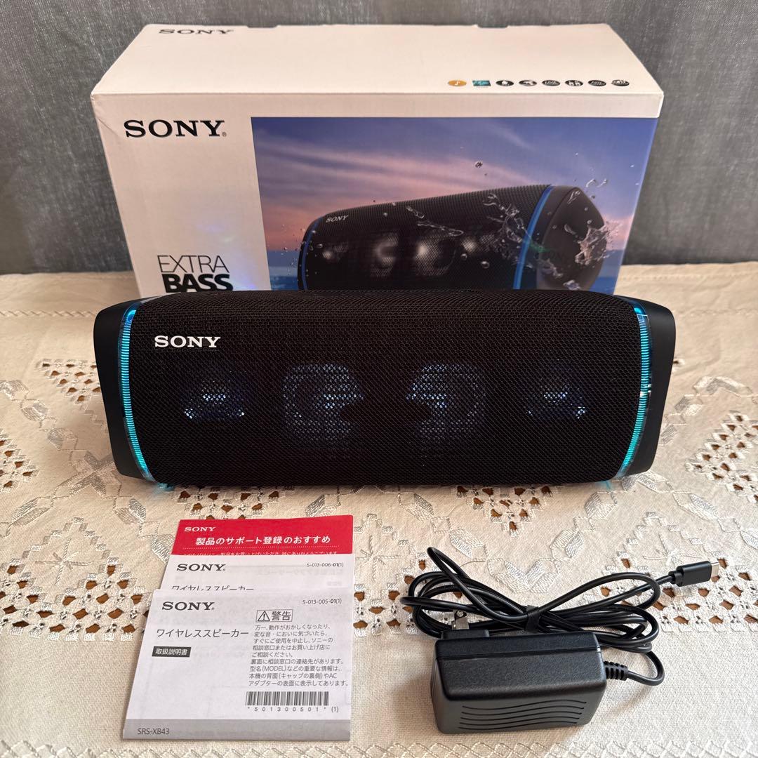 SONY SRS-XB43 ワイヤレスポータブルスピーカー 箱あり
