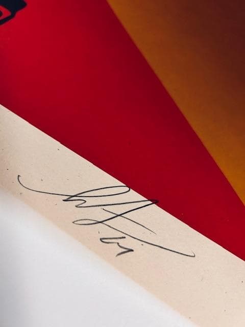 額装済/AK-47 Lotus 手書きサイン入り（オベイ）/アートポスター