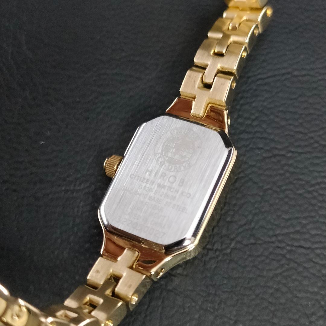 美品　CITIZEN　シチズン　HIROB　ゴールド　スクエア　ソーラー　腕時計