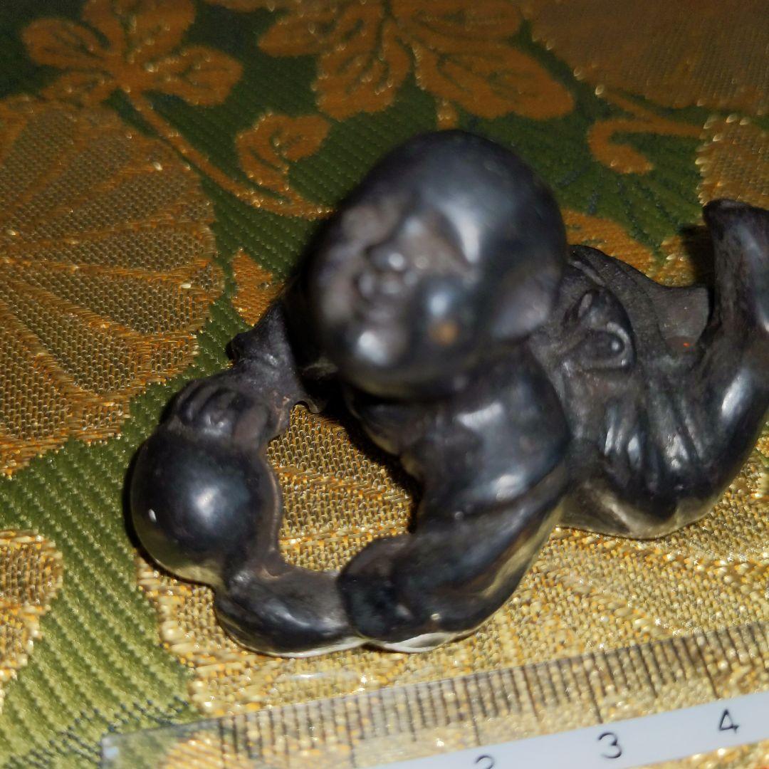 【最終価格】骨董　書道　古銅製　唐子鎮紙