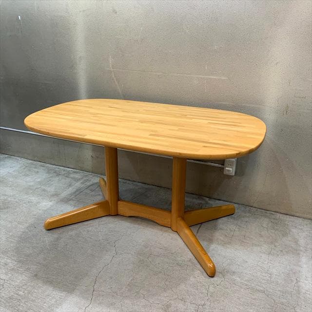 オールドキツツキ（飛騨産業家具）オーバルダイニングテーブル