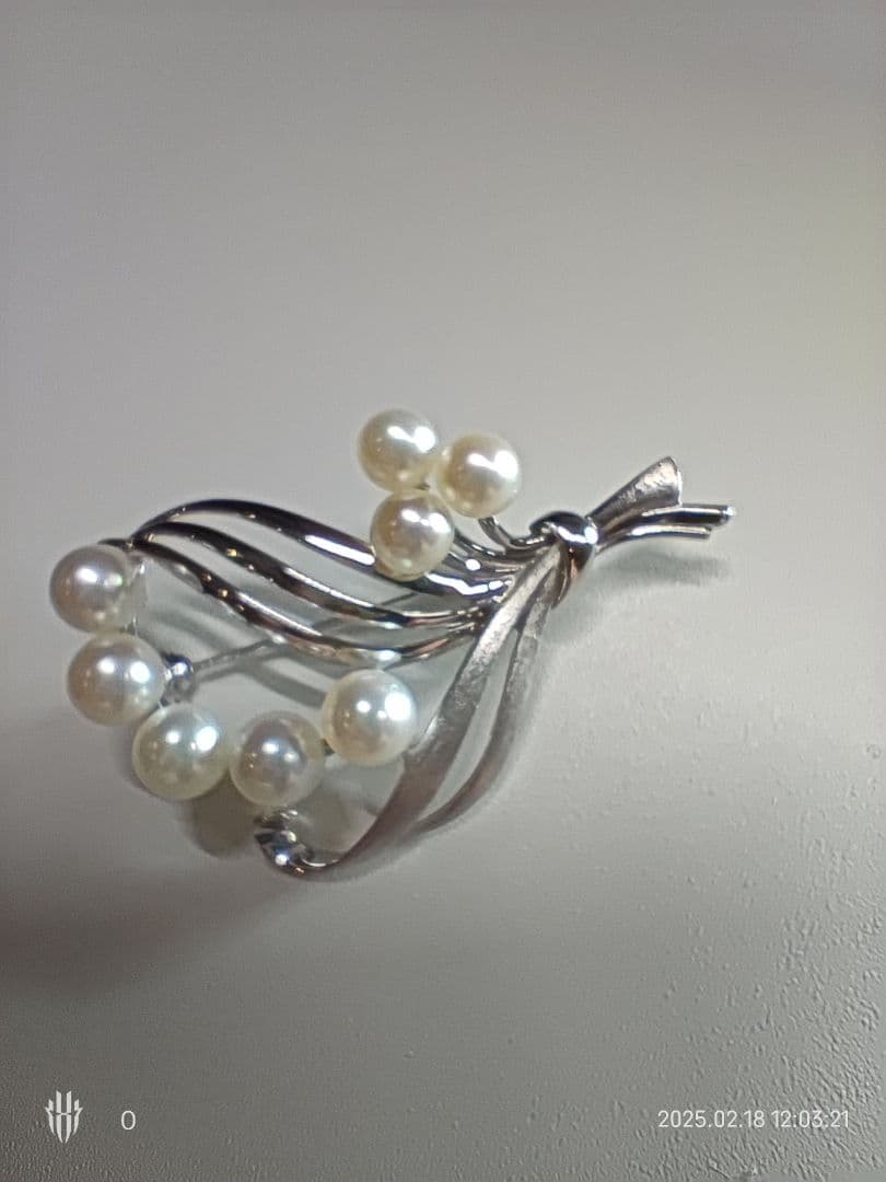 r*l様 ミキモト　シルバーブローチ