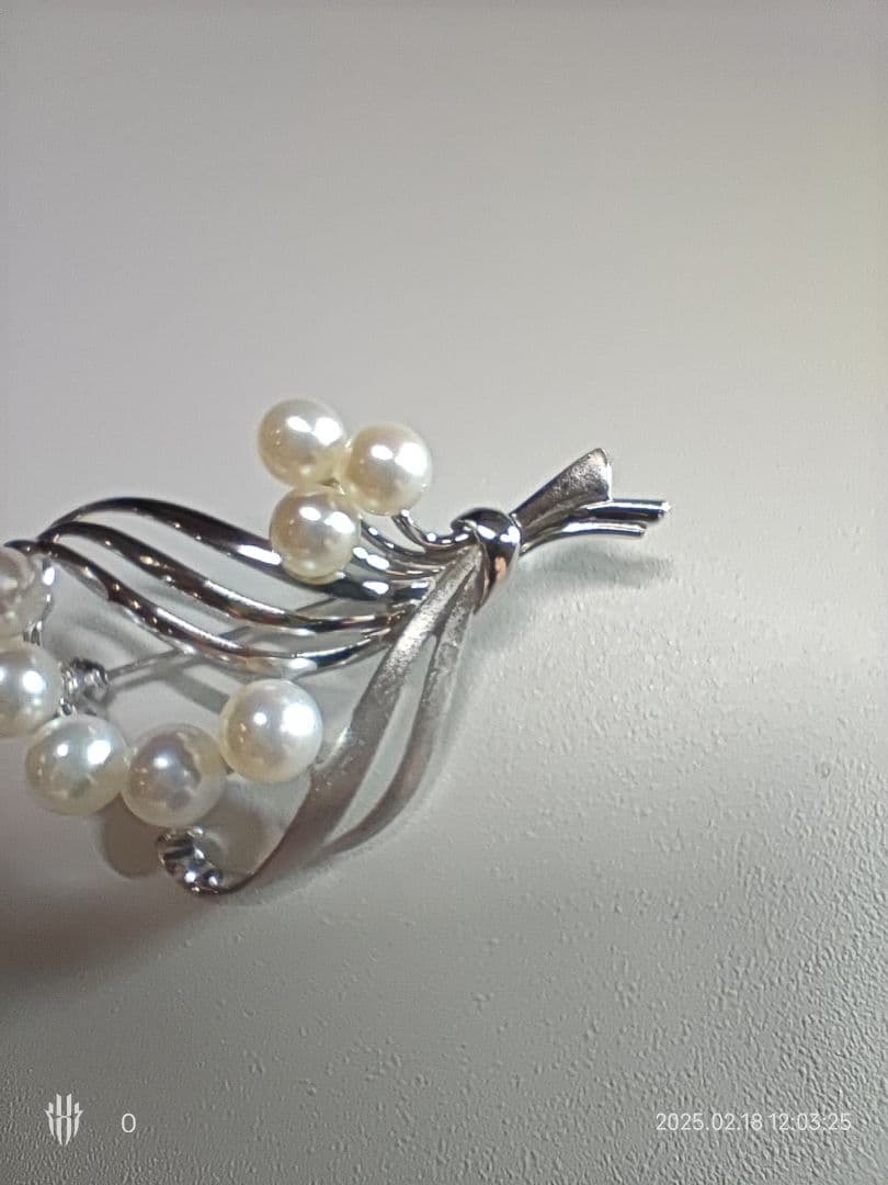 r*l様 ミキモト　シルバーブローチ