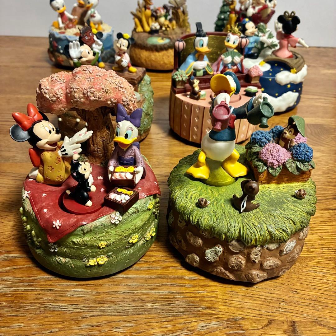 箱有 ディズニー オルゴール ベルメゾン 8個セット オブジェ フィギュア 希少