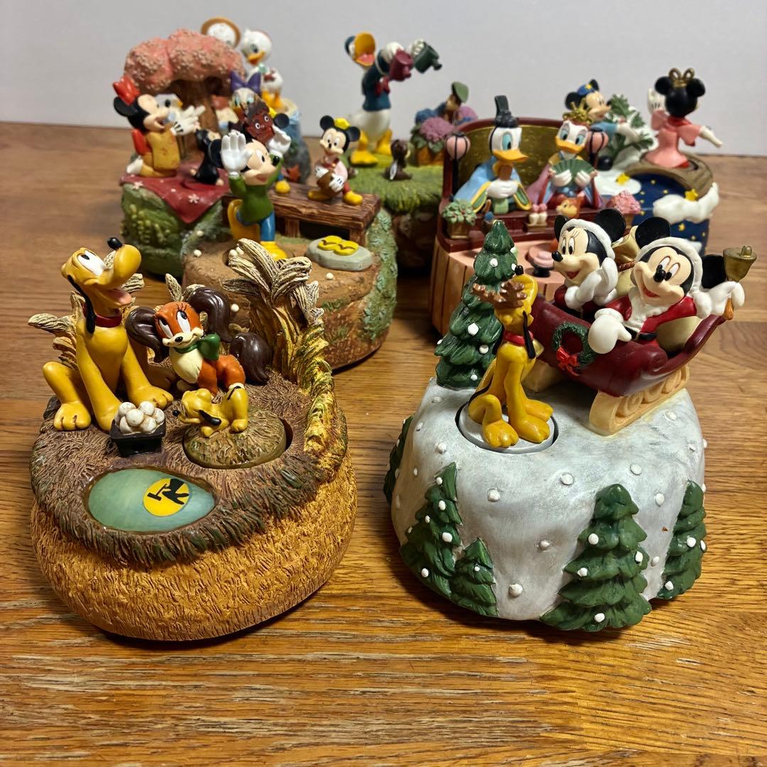 箱有 ディズニー オルゴール ベルメゾン 8個セット オブジェ フィギュア 希少