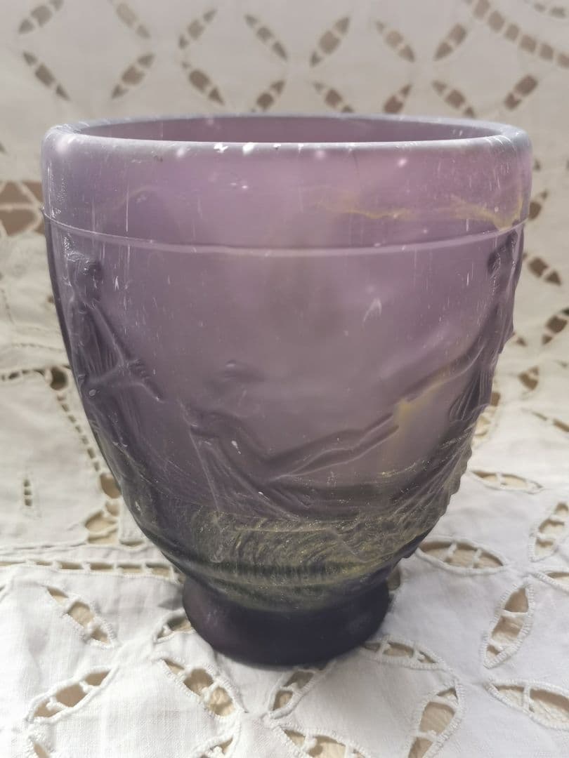 アンティーク ジョルジュドフール ギリシャ神話 女神 神殿 パート・ド・ヴェール