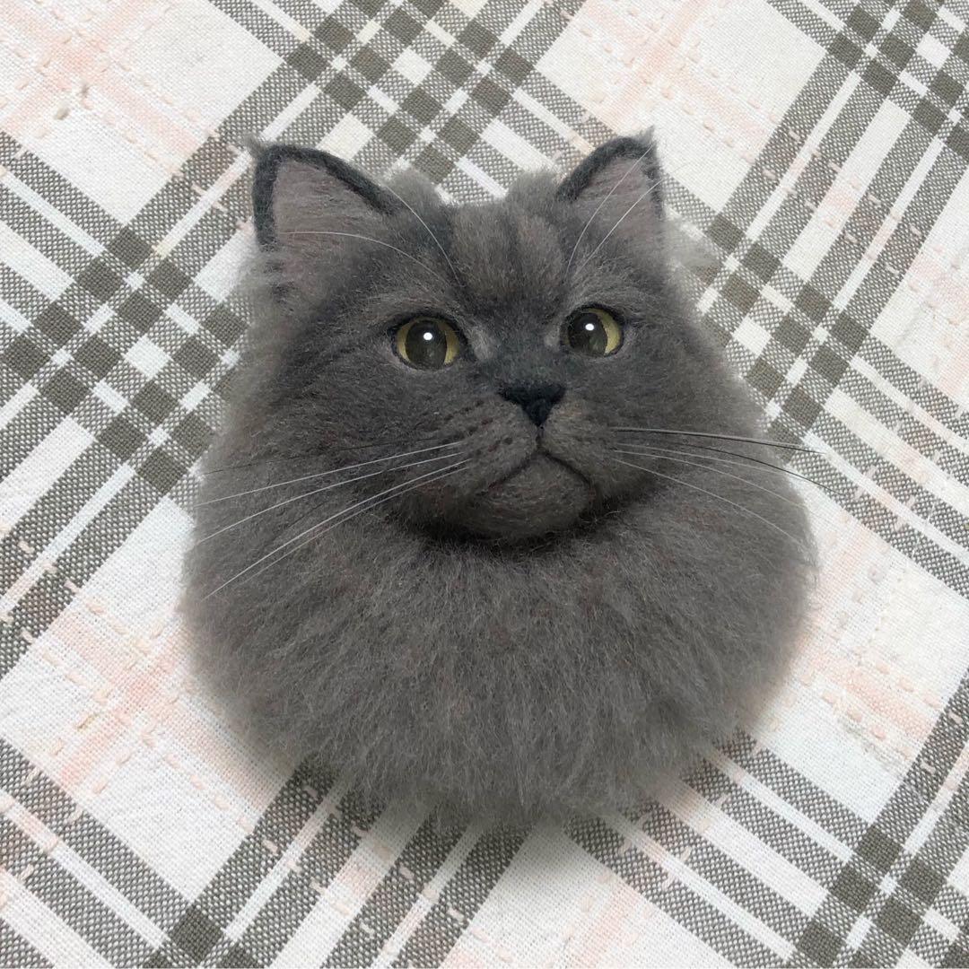 羊毛フェルト 猫 ハンドメイド ジン