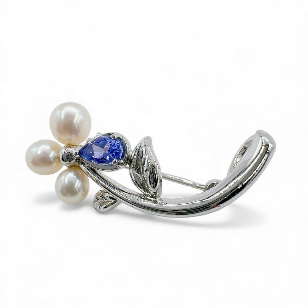 【高級/高品質】タサキ ブローチ ネックレストップ パール 真珠 シルバー 刻印