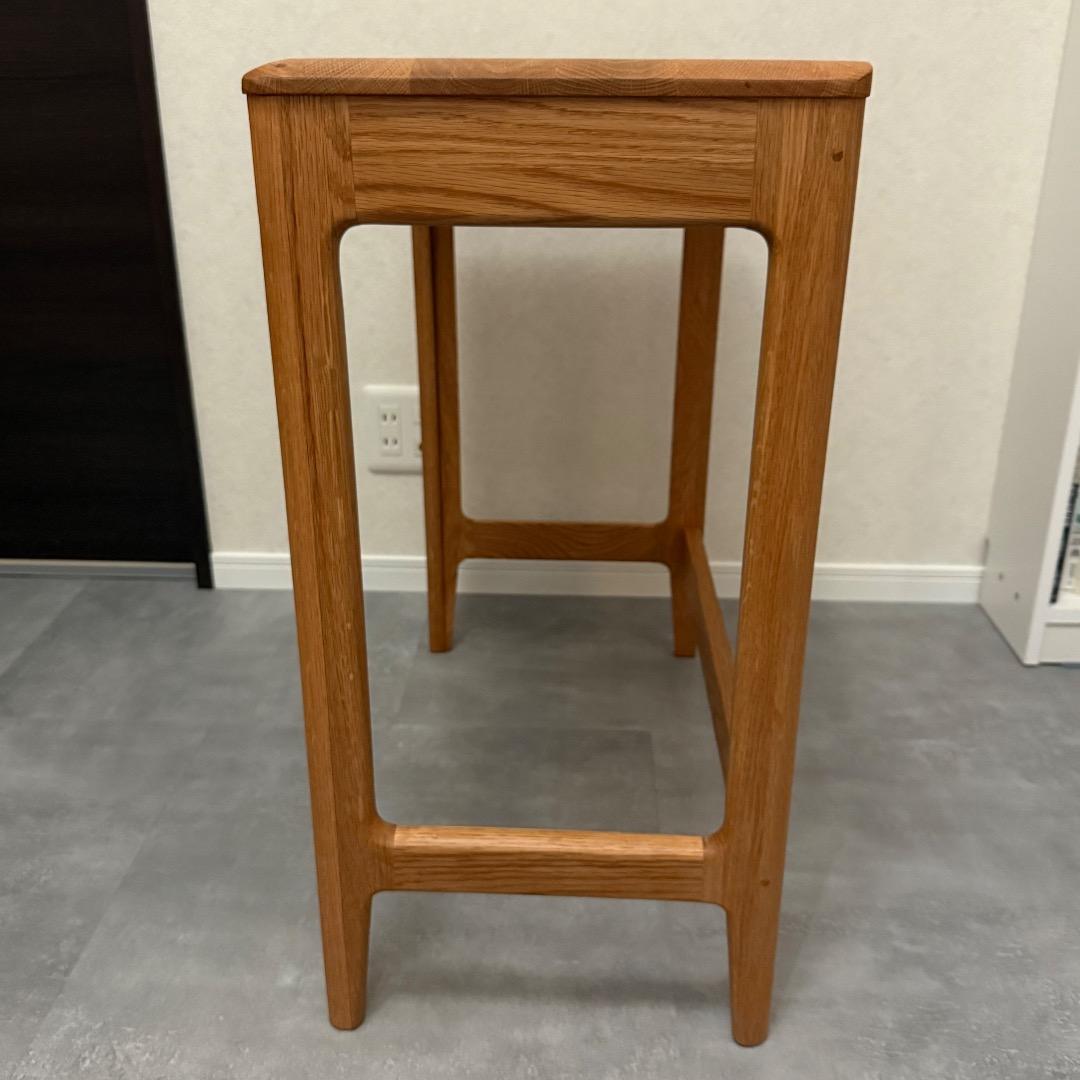 オーク無垢材デスク　幅65×奥行35×高さ70 引き出し付き