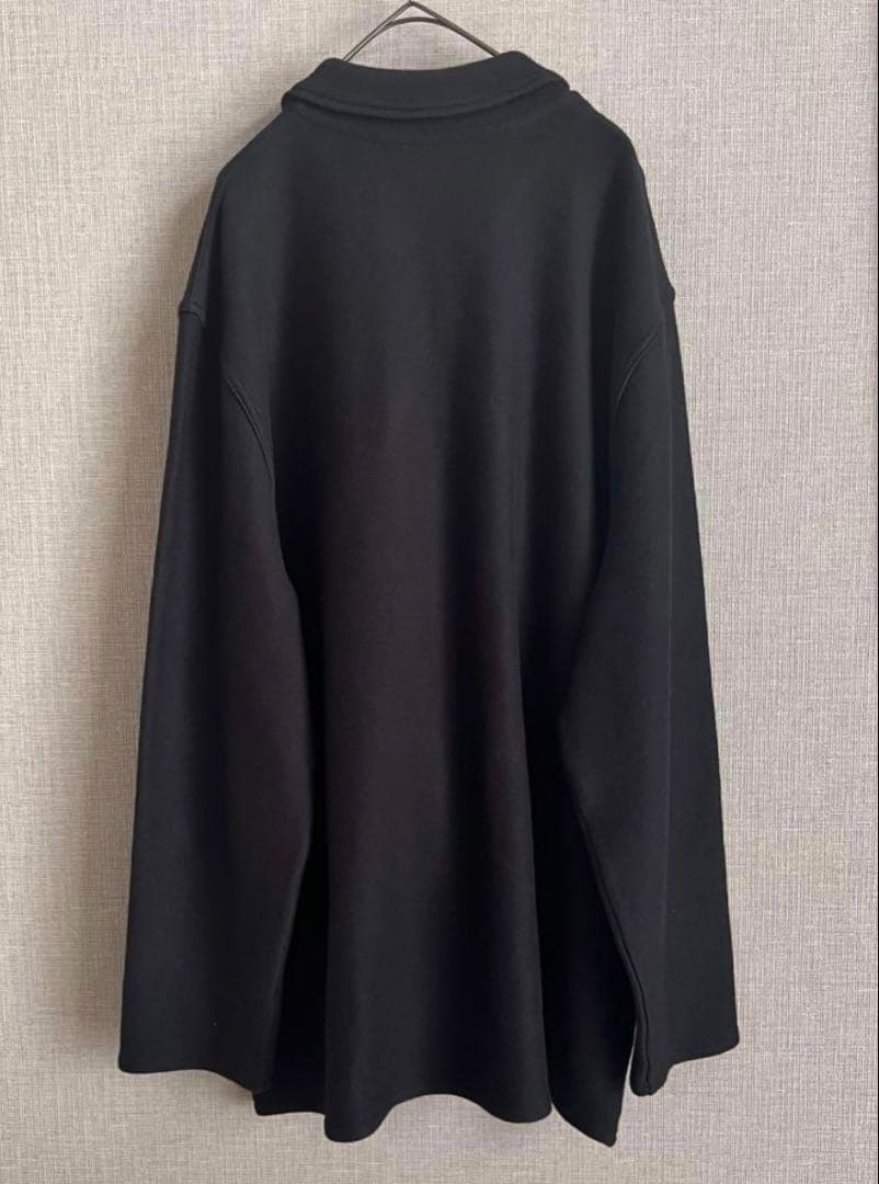 CABaN コットンカシミヤ ミラノリブニットジャケット シャツカーディガン 黒