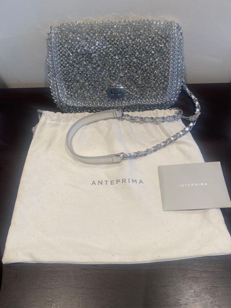 ぽん！ ANTEPRIMA シルバー ワイヤーショルダーバッグ　未使用‼️
