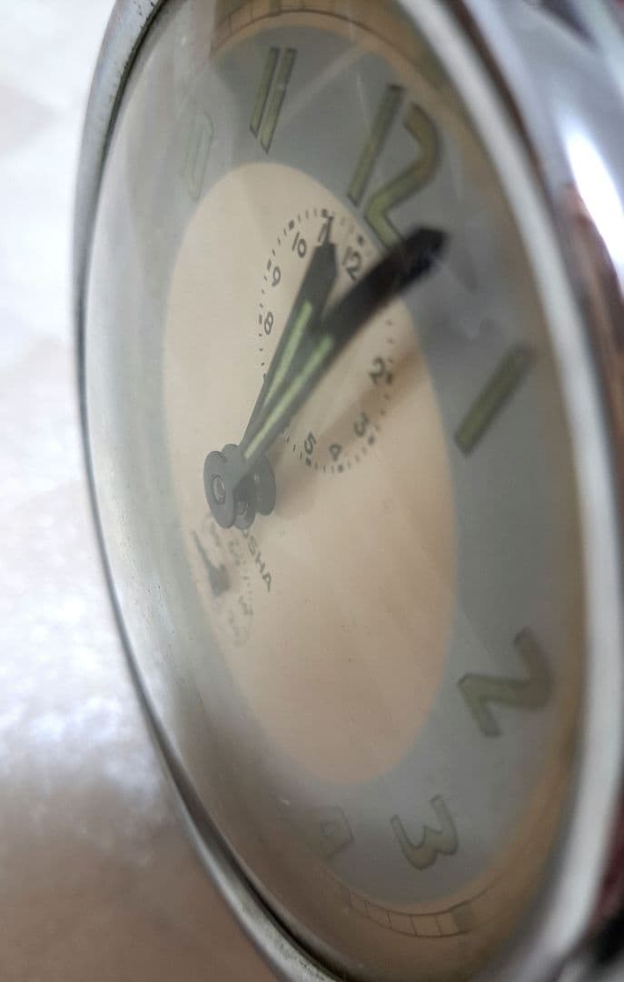 C*u様 精工舎 夜光式　SEIKO ゼンマイ式 目覚まし時計 アンティーク ビ