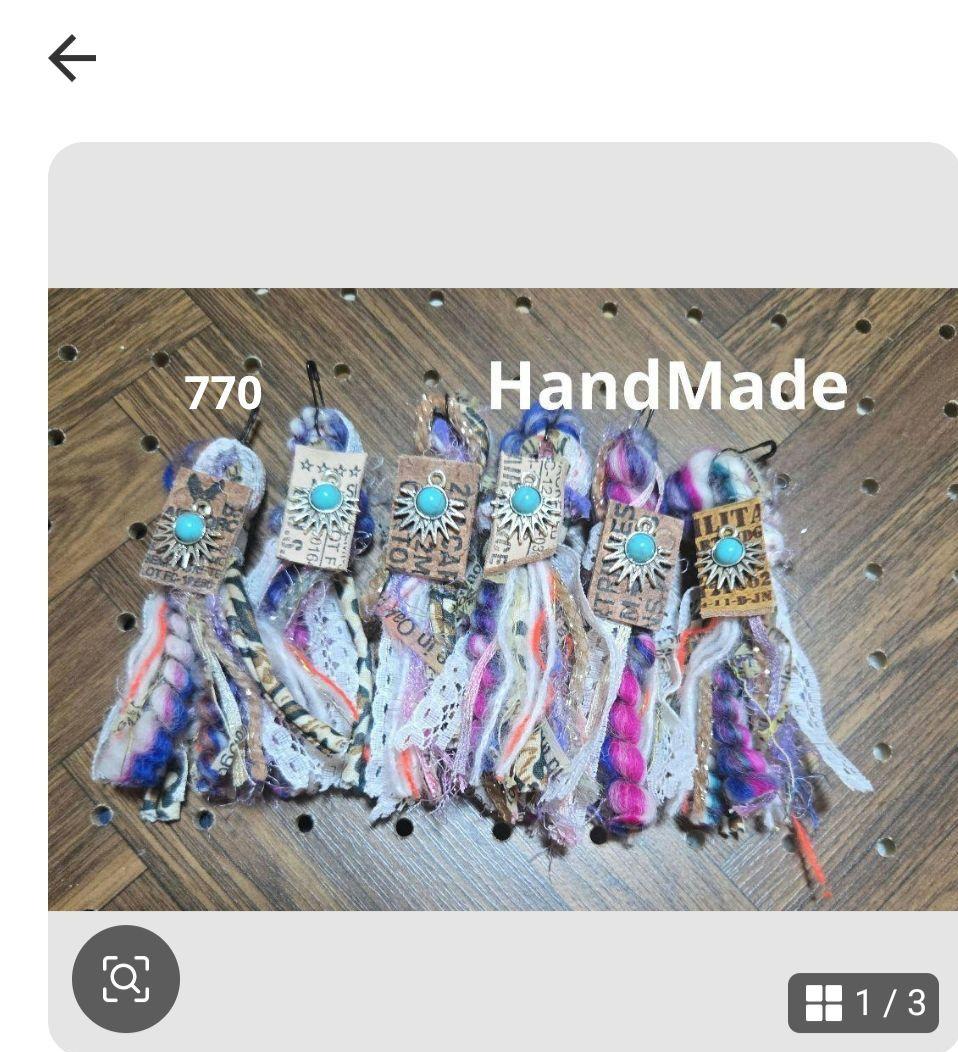 いちごパフェ☆✨ハンドメイドタッセルチャーム約12×4cm AJ