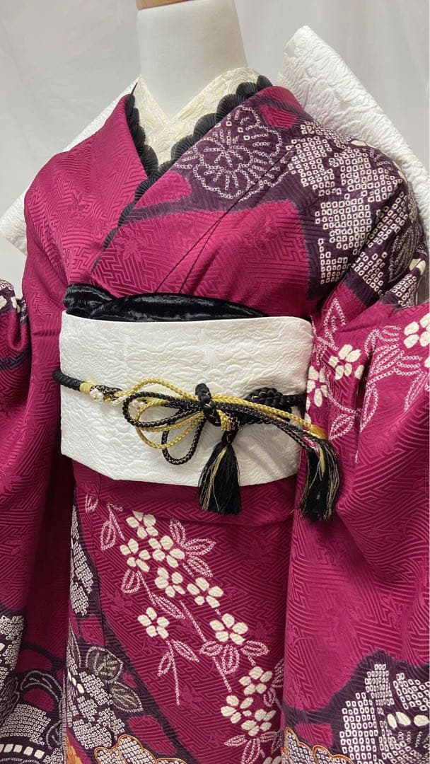 La France専用 牡丹 絞り 振袖フルセット 振袖6点セット　成人式