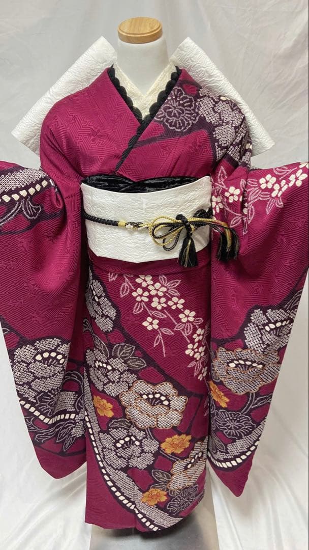 La France専用 牡丹 絞り 振袖フルセット 振袖6点セット　成人式