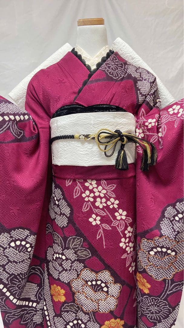 La France専用 牡丹 絞り 振袖フルセット 振袖6点セット　成人式