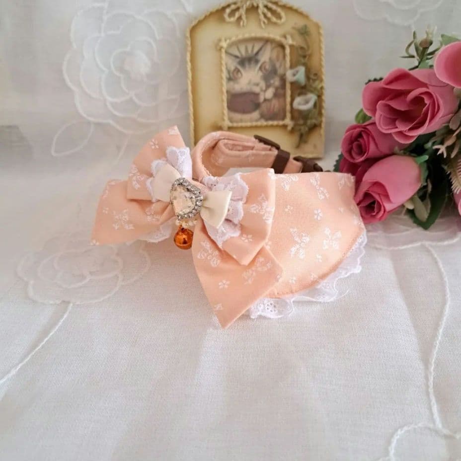 はる、ストライプアリス(ピンク)わんちゃん猫ちゃん用スタイ