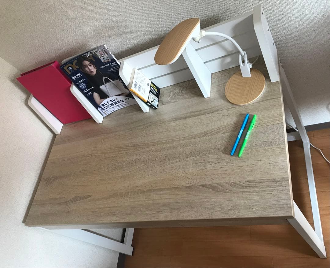 LOWYA デスク 可動棚,引き出し付き 幅110