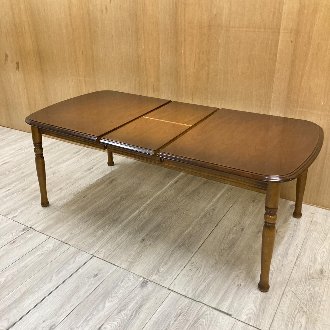 【カリモク】コロニアル　伸縮　ダイニングテーブル　エクステンション　食卓