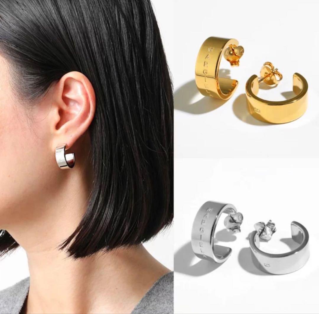 MM6 MAISON MARGIELA マルジェラ　フープピアス　ゴールド