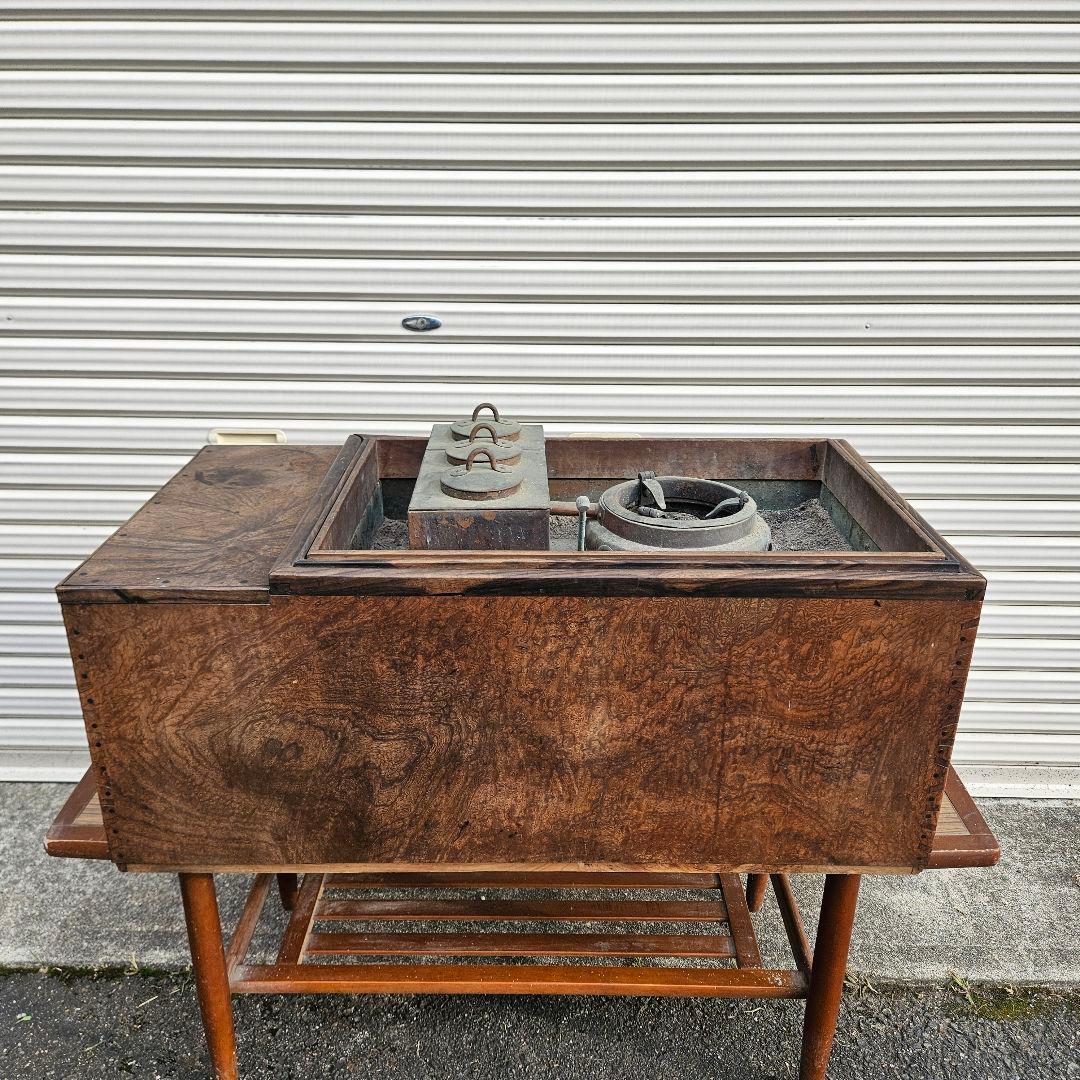 長火鉢 燗銅壷付き五徳 引出し付 囲炉裏 火鉢 古道具 アンティーク