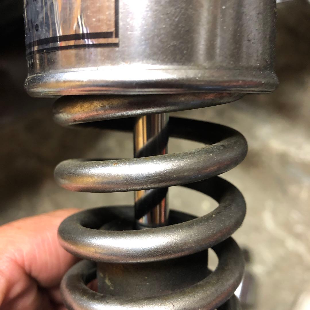 gt380 純正サス コーションラベル付き