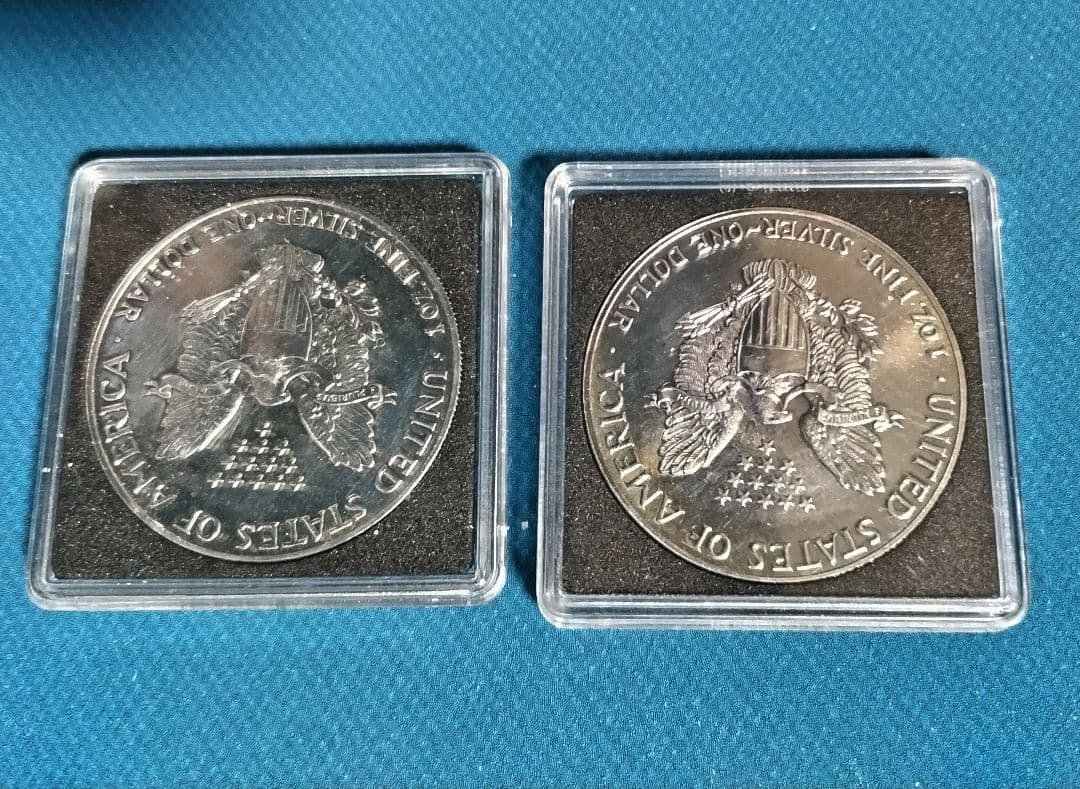 イーグル銀貨、ウォーキングリバティ１オンス　２枚