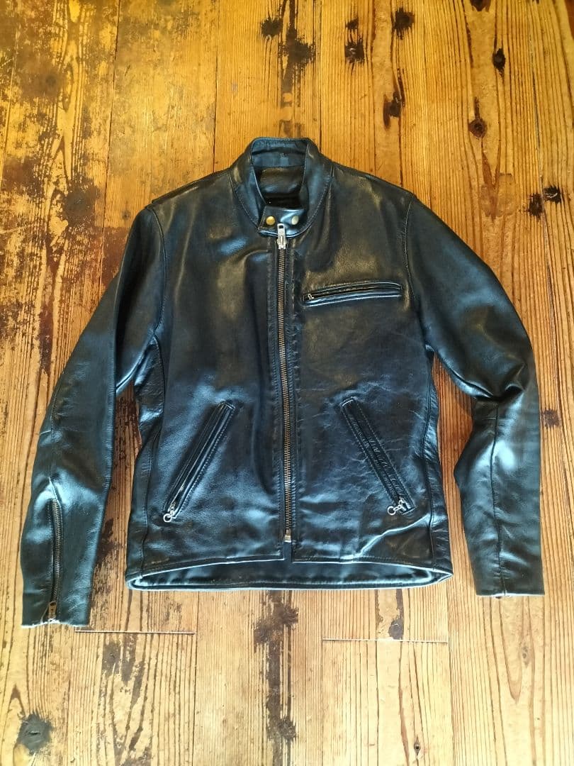 vanson Leathers ブラック シングルライダースジャケット 40