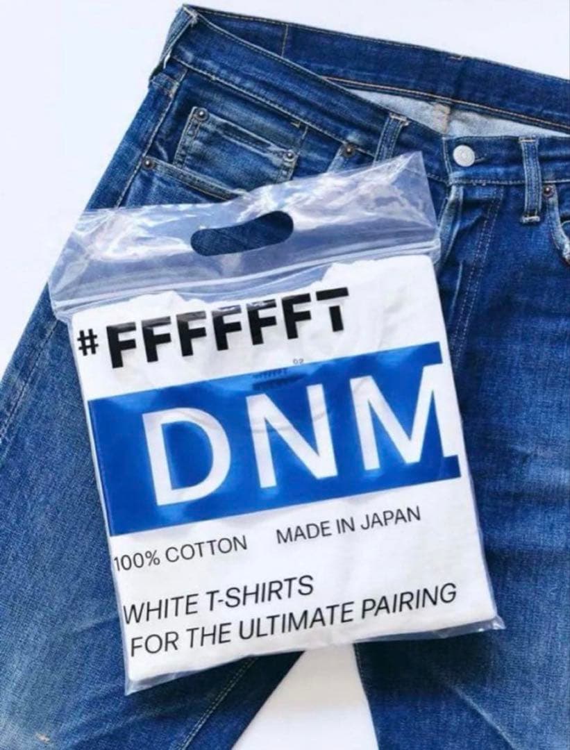【新品未使用】#FFFFFFT DNM Tシャツ サイズ02 デニム 白T1枚①