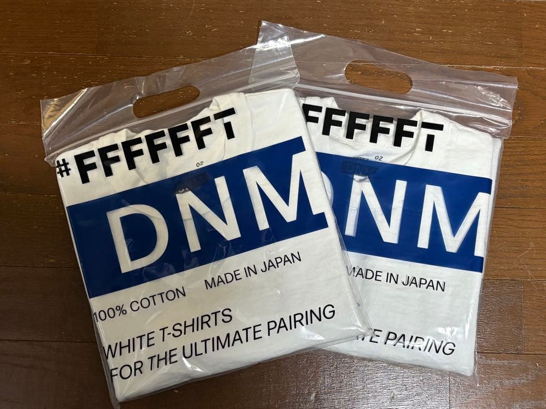 【新品未使用】#FFFFFFT DNM Tシャツ サイズ02 デニム 白T1枚①