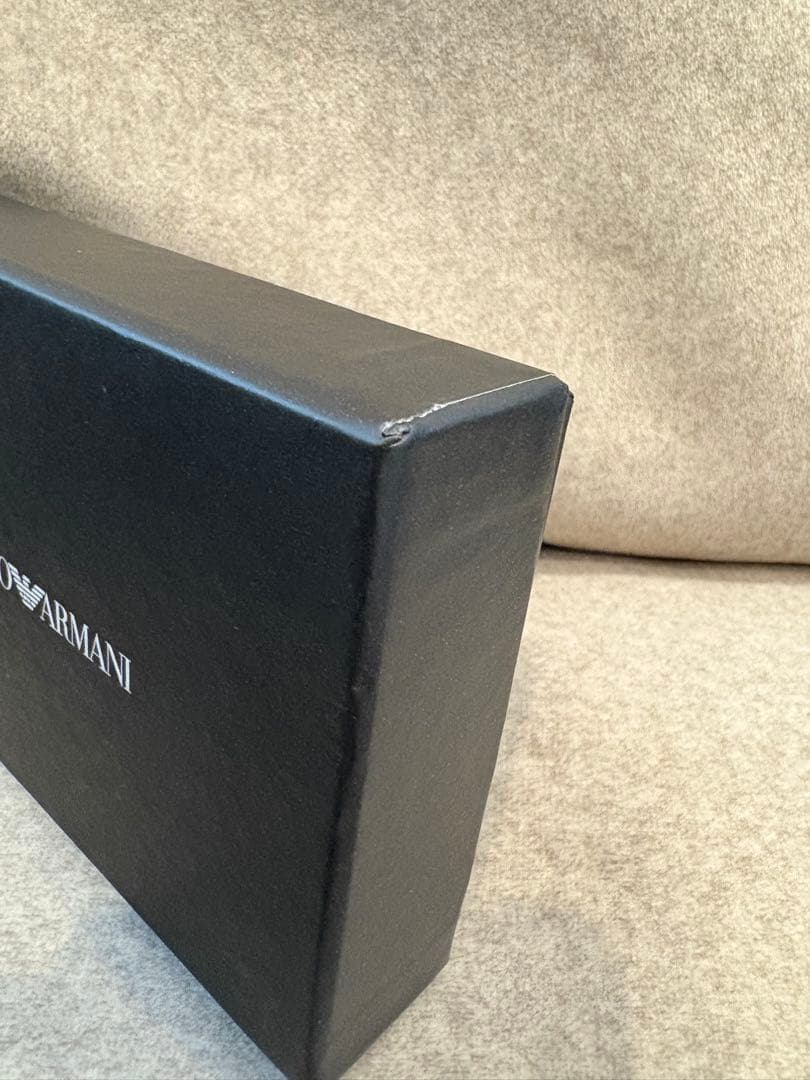 EMPORIO ARMANI グレー レザーキーケース