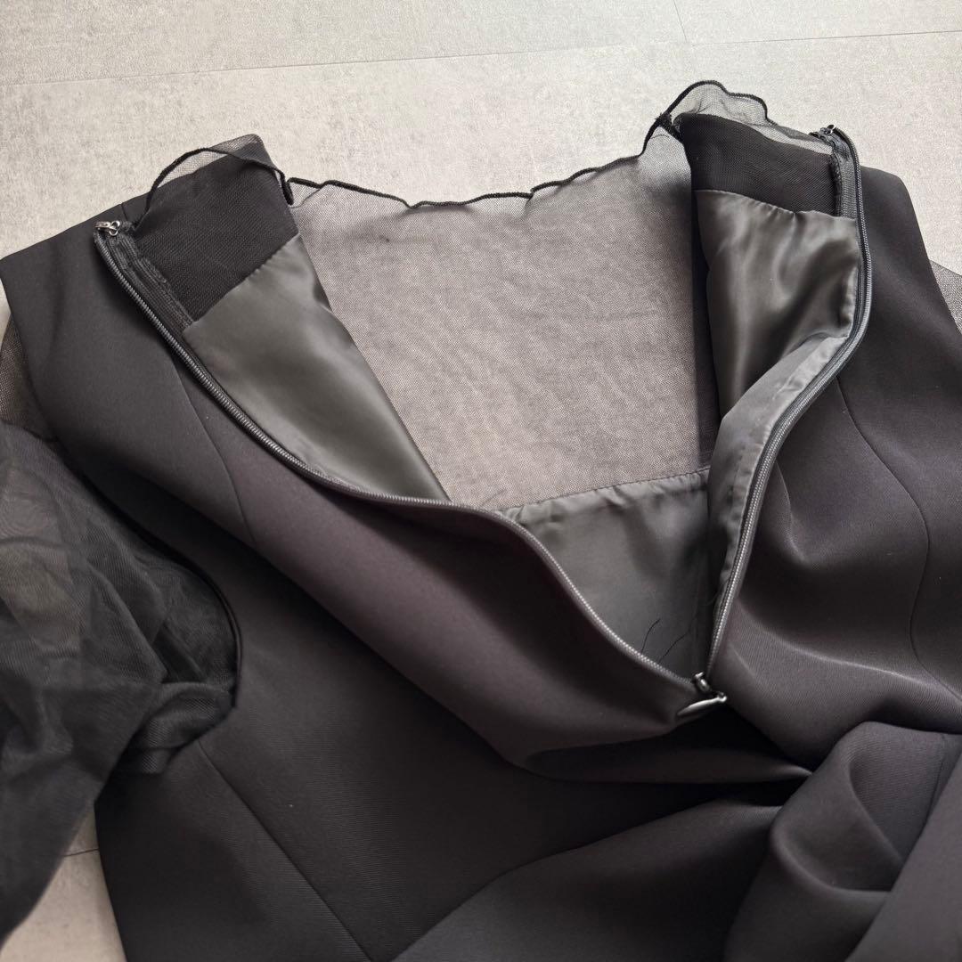 GIRL チュールレイヤードトップス&ワイドパンツ セットアップ 低身長 結婚式