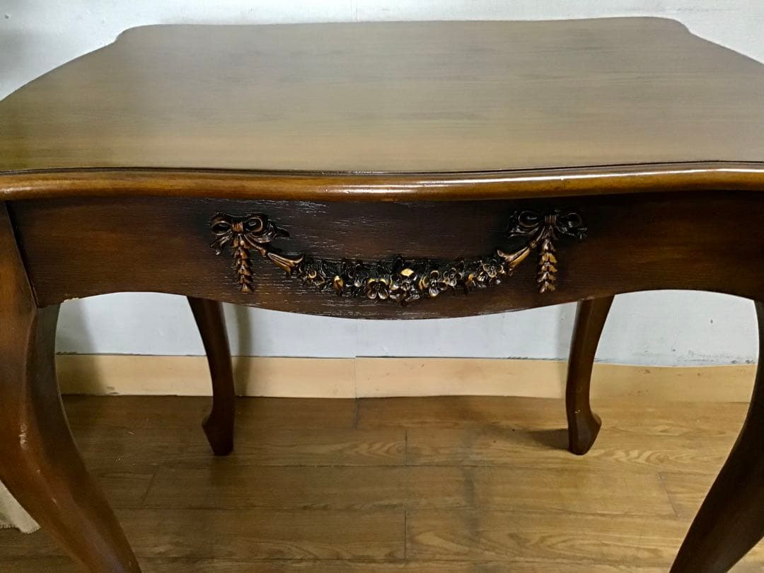 アルパカ☆管270☆イタリア製☆アンティーク☆2人用ダイニングテーブル