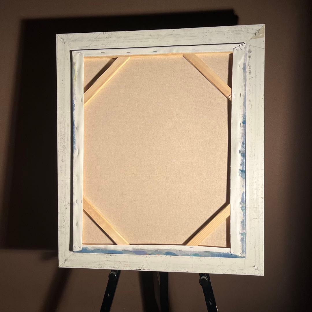 手書き油絵 クロード・モネ 日の出 海 額付 絵画 インテリア 油彩画