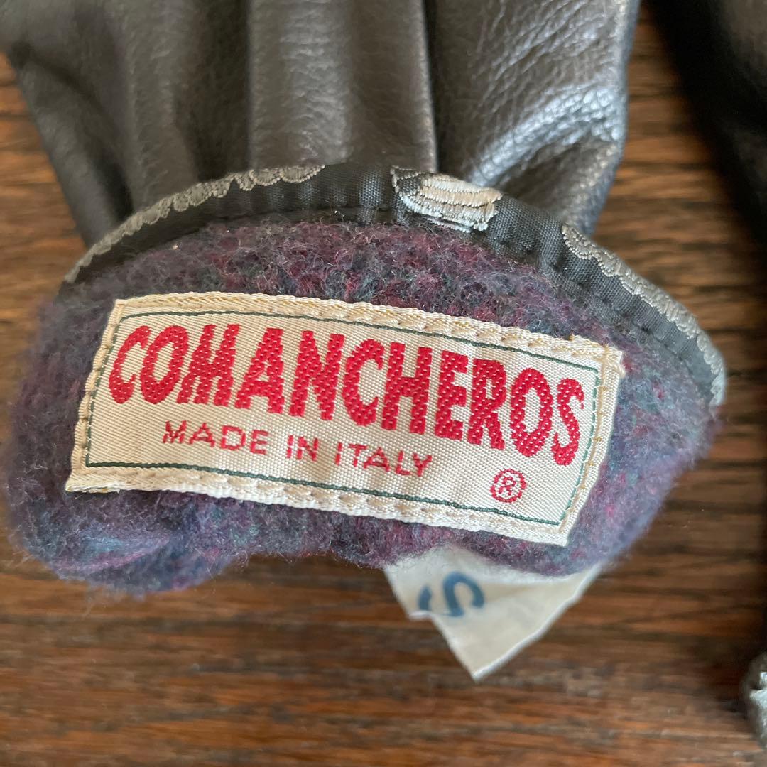 90s COMANCHEROS レザーグローブ　ブラック　メンズS イタリア製